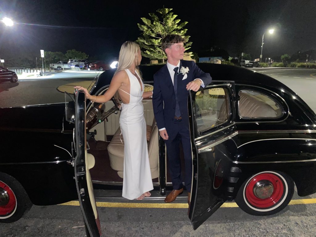 vintage classic school formal car gold coast hire , tamborine