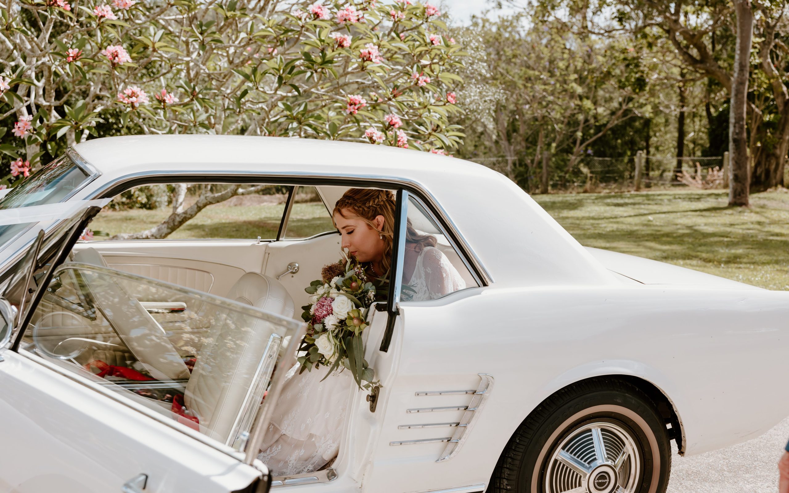 Mustang wedding car, Wedding cars gold coast, Wedding cars Tamborine Mountain , American muscle car for hire. vintage-classic-wedding-cars-hire
