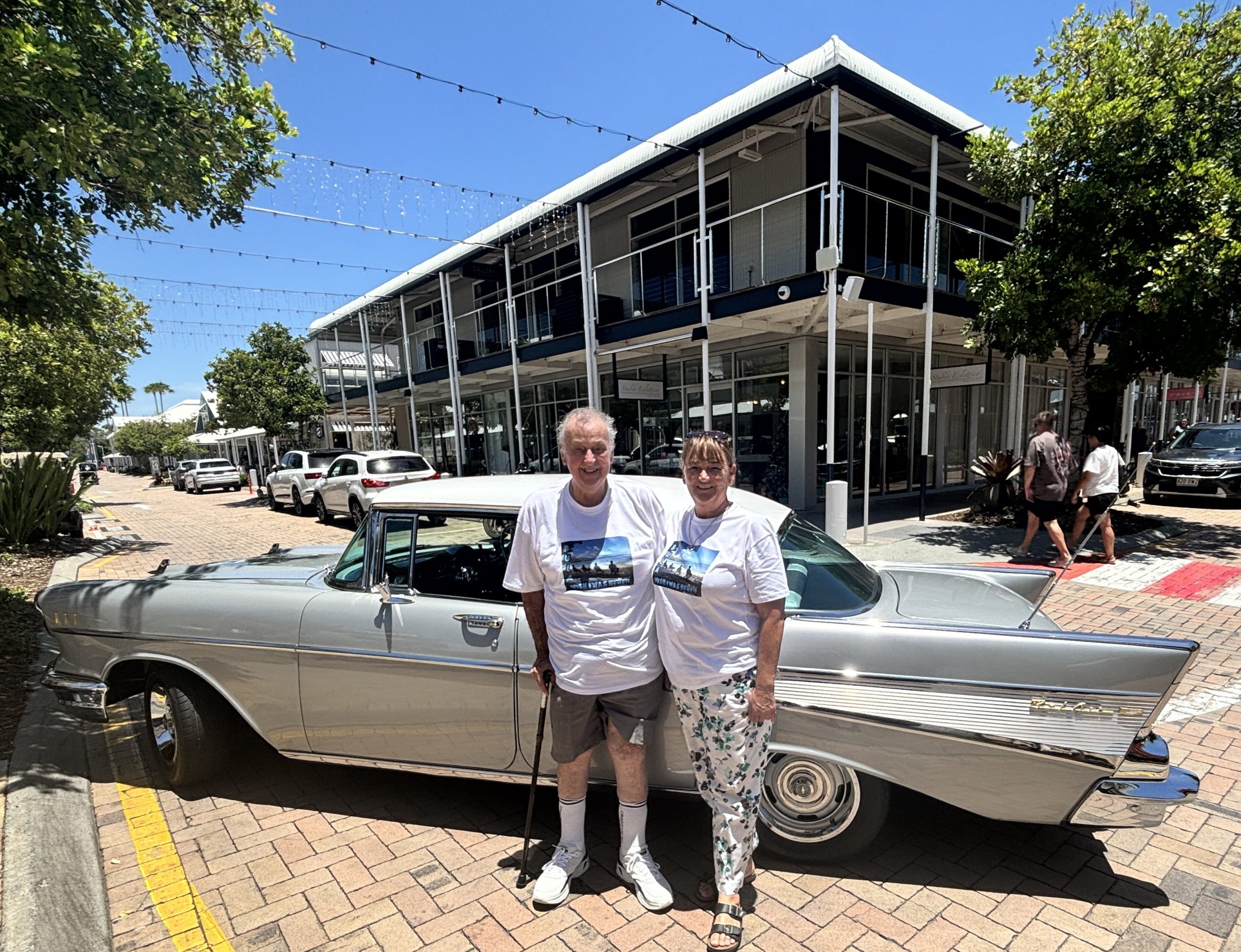 birthday lunch joy ride in a 1957 chev bel air - Marilyn